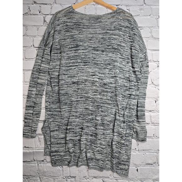 Babaton With Linen Blend Black White V-Neck Tunic Knit Top Size Large - Picture 7 of 10